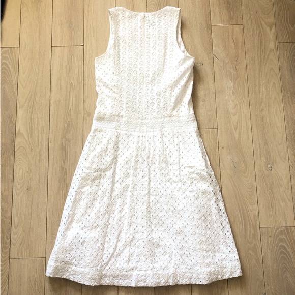 J. Crew Eyelet Lace Midi Dress in White Size 4 - Picture 4 of 13